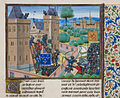 Knights capturing Wark Castle