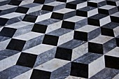 Marble patterned floor