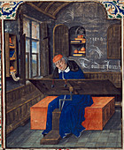 Translator at work in his study
