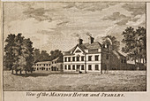 English mansion house and stables