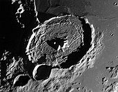 Lunar crater Gassendi at sunrise