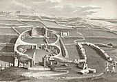 Mnajdra megalithic temple,Malta,1829