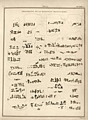 Egyptian manuscript fragments,1817