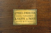 Label for galvanic apparatus,circa 1860
