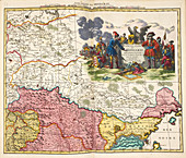 Map of Hungary,1700