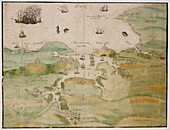 A chart of Falmouth Haven