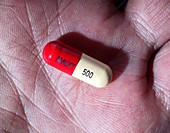 Amoxicillin antibiotic drug capsule