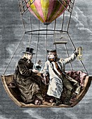 Gay-Lussac and Biot balloon ascent,1804