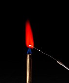 Flame test for Strontium Chloride