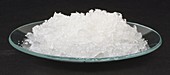White crystals of sodium