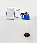 Solar panel generating power
