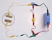 Simple electronic circuit detects water