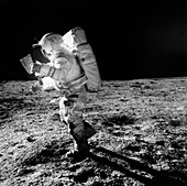 Apollo 14 astronaut on the moon