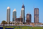 Tower block construction in Dubai