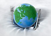 Global food production,conceptual image