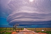 Supercell thunderstorm,Oklahoma,USA