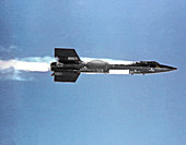 X-15 aircraft after launch,1960s