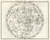 Southern hemisphere star chart,artwork