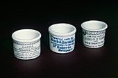 Ointment pots,19th century
