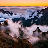 Clouds and peaks,Canary Islands