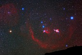 Orion nebulae above the Canary Islands