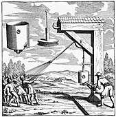 17th Century vacuum experiment,artwork