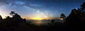 Milky Way rising over a coastline