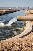 Irrigation canal in Arizona,USA