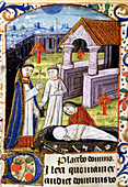 Mediaeval funeral,illustration