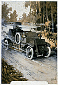 First World War vehicle,illustration