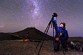 Astrophotographer in the desert,Chile