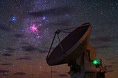 Carina Nebula over ALMA telescope,Chile