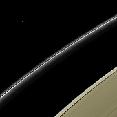 Saturn's rings and Uranus,Cassini image