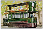 Mekarski system tram,illustration