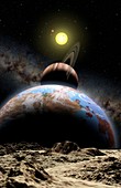 Extrasolar planetary system,illustration