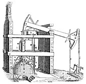 Newcomen steam engine,18th century