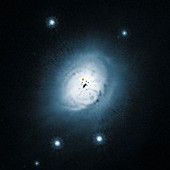 Protoplanet orbiting a star,HST image