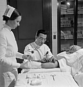 Blood donation,1940s