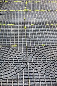 Path made out of recycled rubber tyres