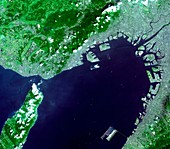 Osaka Bay,Japan,satellite image
