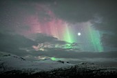 Aurora borealis and Jupiter,Norway
