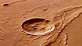 Impact crater,Mars Express image