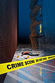 Crime Scene,illustration