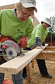 Habitat for Humanity house building,USA