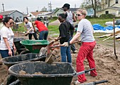 Habitat for Humanity house building,USA