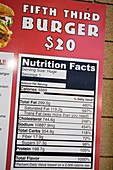 High calorie burger on sale