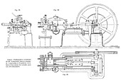 Otto gas engine,illustration