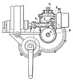 Renault car ignition,illustration