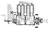 Brasier car engine,early 20th century