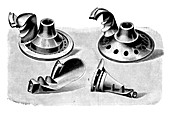 Turbine parts,19th century